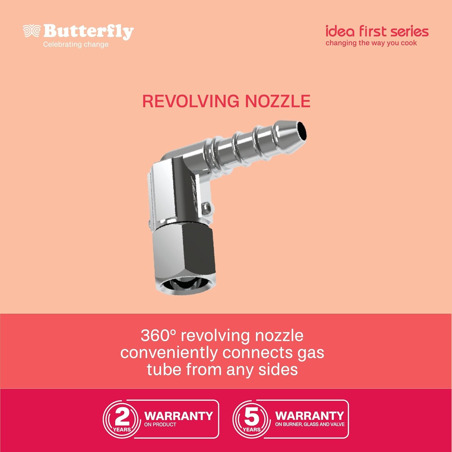 Butterfly Renz 3 Burner 3 Star Glass Top Gas Stove | Fan shield | Leak Proof European Valve | Rust Resistant Frame | Patented Lift Lock | 8mm Tempered Designer Glass | 2 Years Product Warranty - View 4